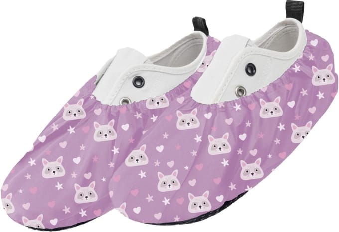 FEROCITY - Schoenovertrekken - Antislip, herbruikbaar - Unisex - Kinder - EU 25-30 - Polyester - Witte Wasbeer