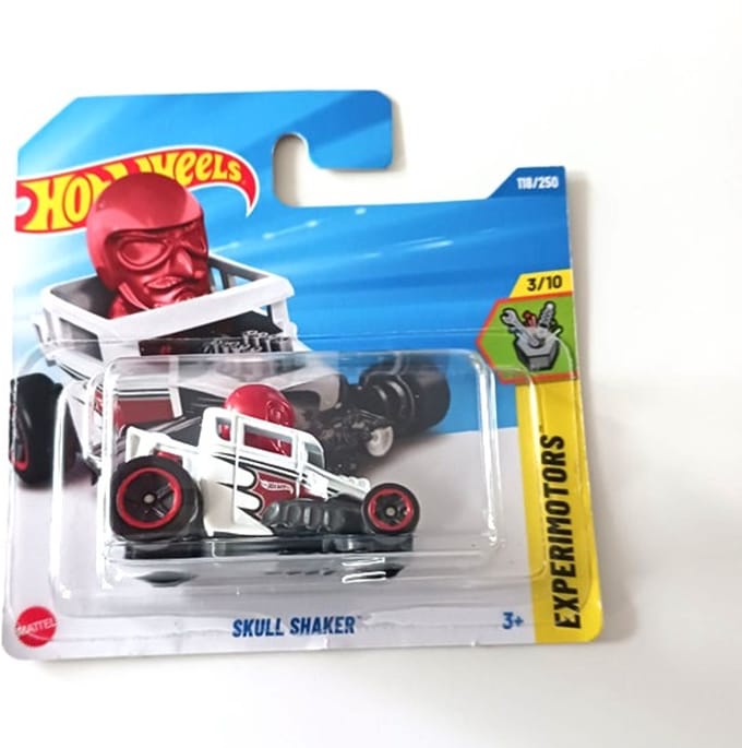 HOT WHEELS SKULL SHAKER WHITE RED HEAD 118/250 HW EXPERIMOTORS 3/10 1:64 SHORT CARD 2025