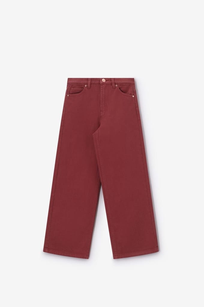 Sissy-Boy - Donkerrode straight leg jeans