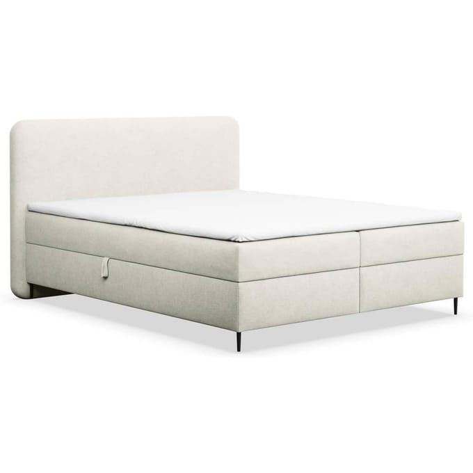 Boxspring Contero chenille 140 x 200 cm met opbergruimte | NADUVI Collection