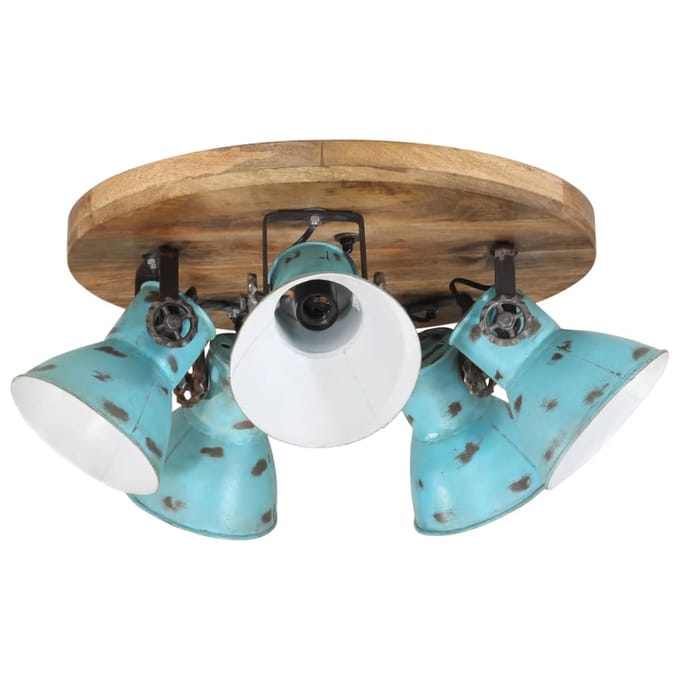 vidaXL Plafondlamp 25 W E27 50x50x25 cm verweerd blauw