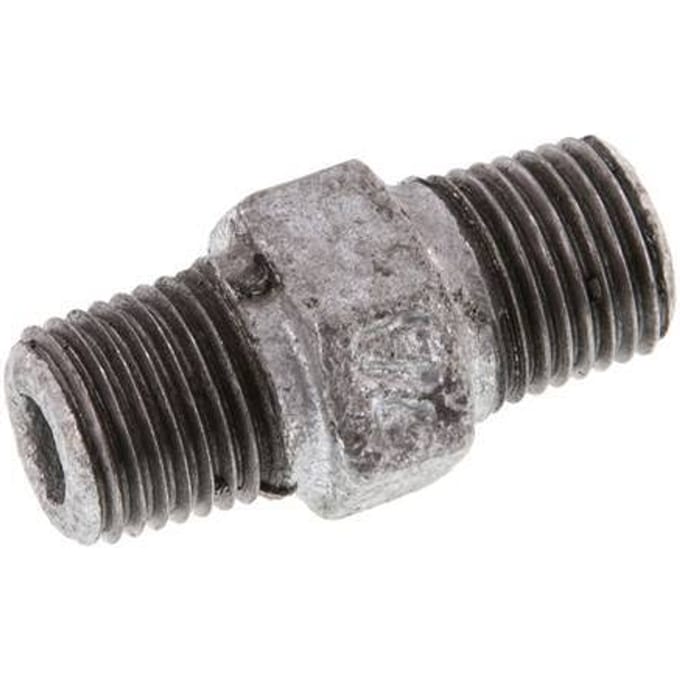 R 1/4'' Verzinkt Gietijzeren Borstnippel 25 Bar [2 Stuks]