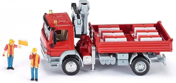 SIKU 3534, Mercedes Altego met Kraan, schaal 1:50, metaal/kunststof