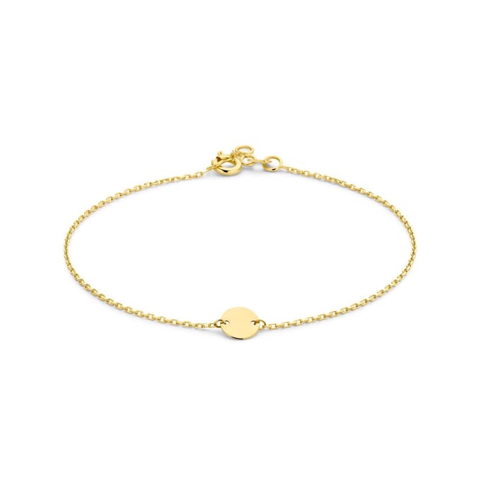 14K Geelgoud Armband Cirkel 18,5 Cm 4029526