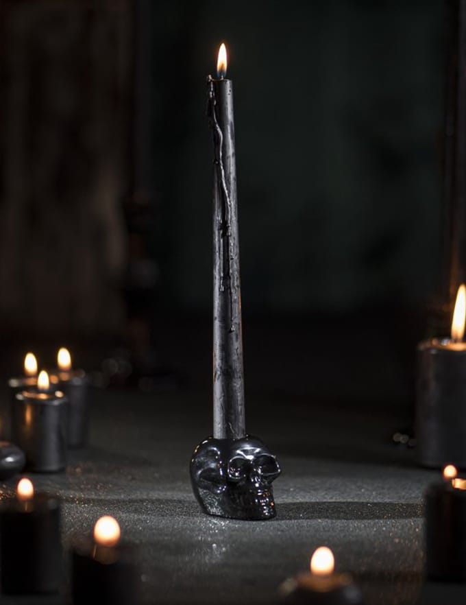 CHAKS - Zwarte doddskop kandelaar 5 cm