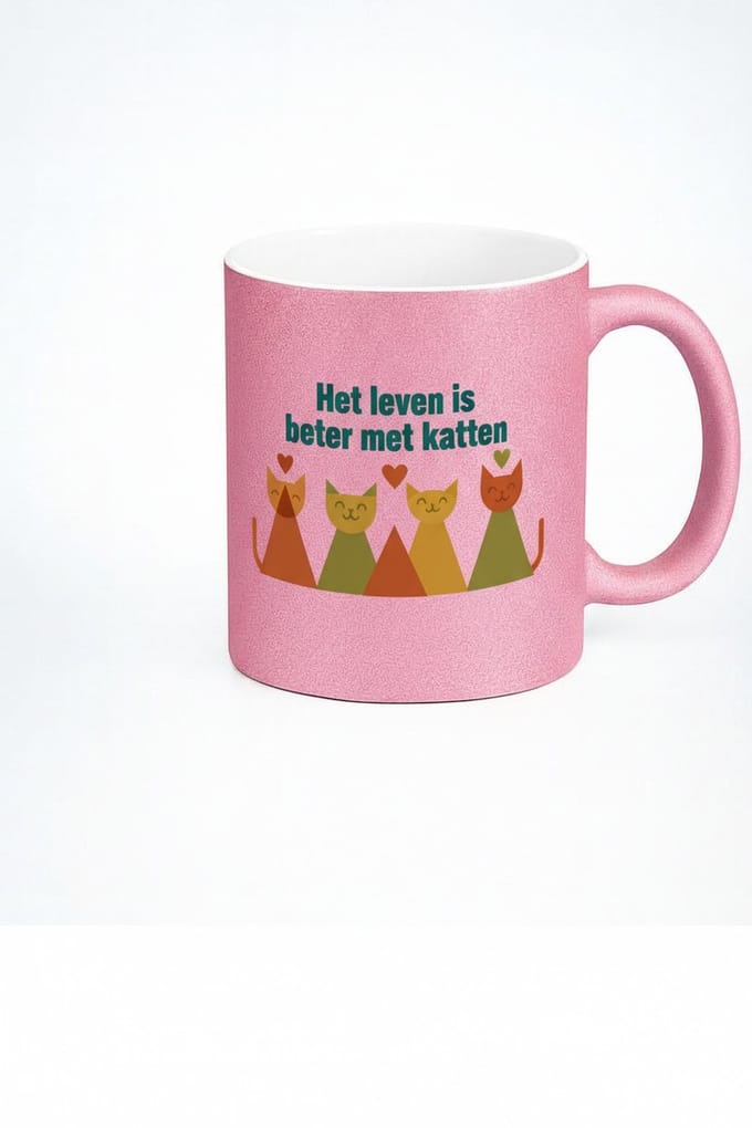 Leven met Katten Mok - Schattige Katten Design Koffiemok