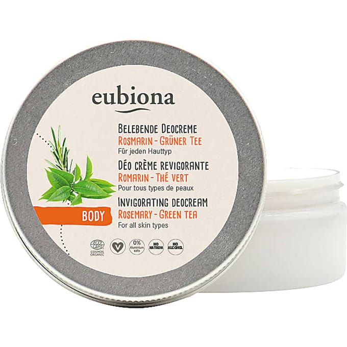 Eubiona Verfrissende Deocreme Rozemarijn en Groene Thee