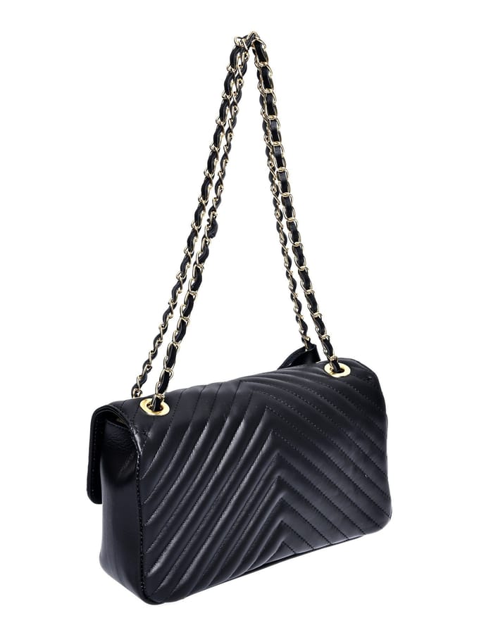 Roberta M Zwart Rundleer Tas