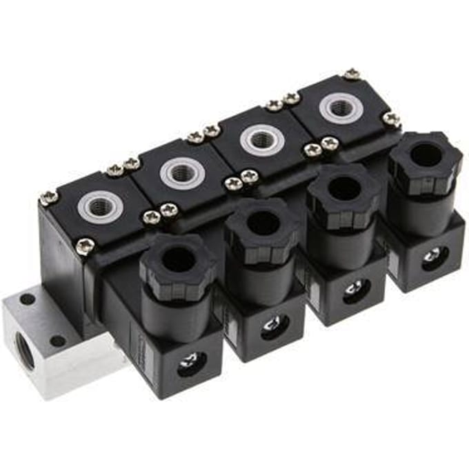 4x3/2 M5 NC Magneetventiel 12V DC -0.95-8bar/-13.2-112psi Airtec
