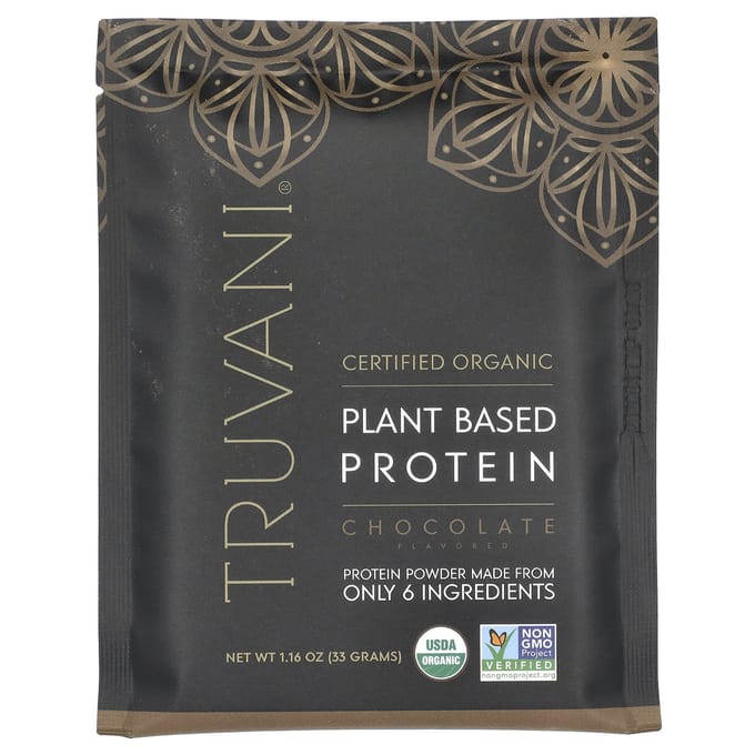 Plantaardig Eiwit, Chocolade, 10 Zakjes, 33G (1,16 oz) Elk