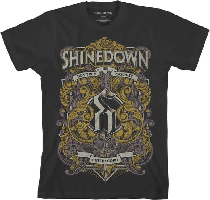 Shinedown - Ornamental Scissors Heren T-shirt - M - Zwart