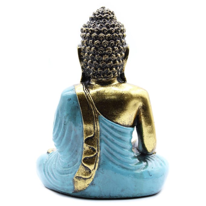 Teal & Gold Boeddha - Groot