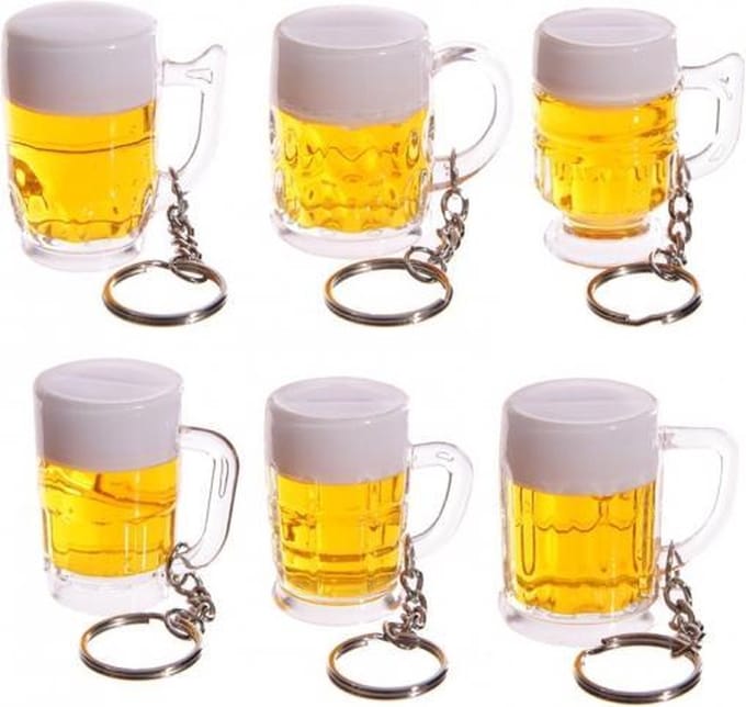 Bierpullen sleutelhanger