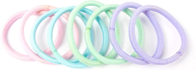 Endless elastiek pastel roze-blauw-groen-paars