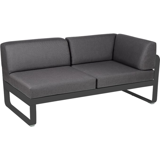 Fermob BELLEVIE hoekmodule rechts - 47 antraciet mat - A3 grafietgrijs