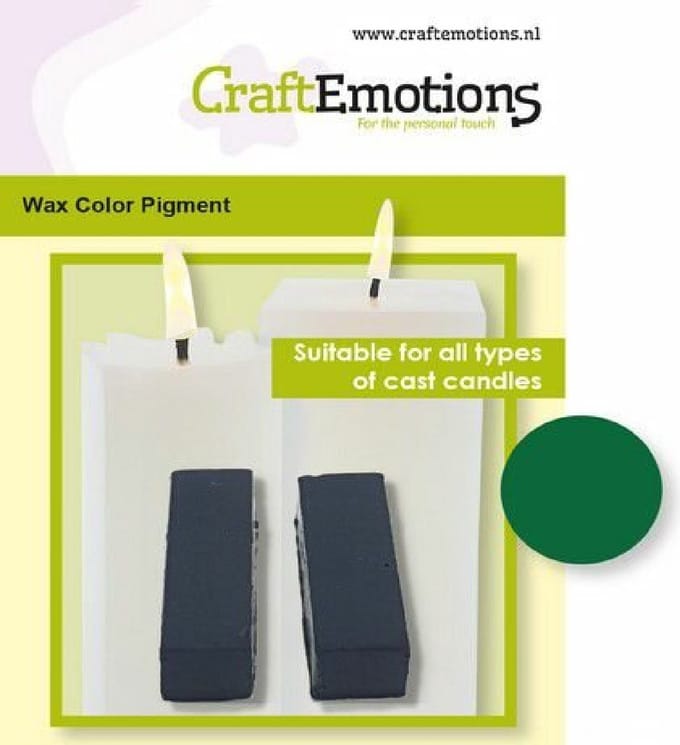 CraftEmotions Waskleurpigment groen 2 sticks 30 x 10 x 10mm = +/- 5 gr