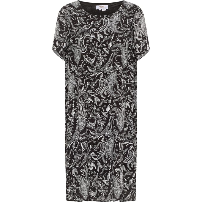 usha Jurk met korte mouwen Dames zwart wit