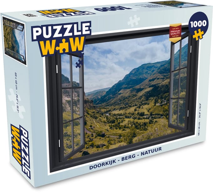 Puzzel Doorkijk - Berg - Natuur - Legpuzzel - Puzzel 1000 stukjes volwassenen