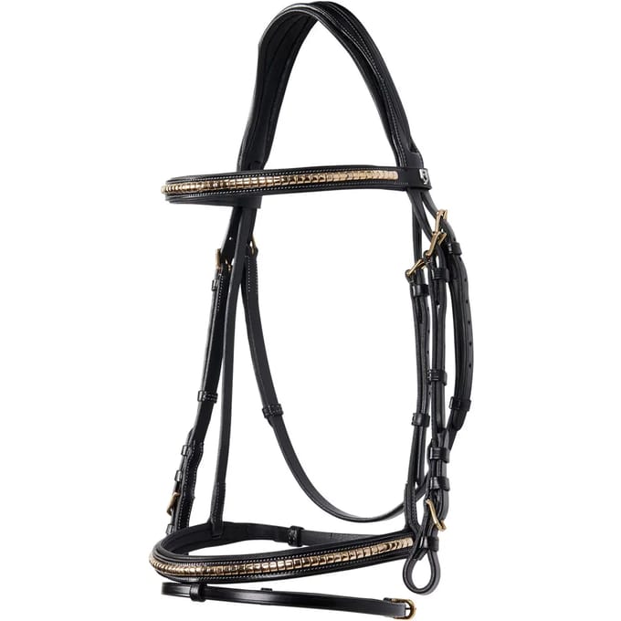 Anatomisch Engels leern bridle voor paard met clincher Equestro