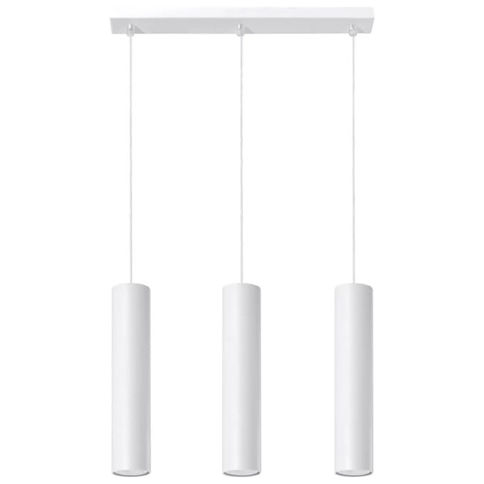 Hanglamp LAGOS 3L - Sollux Lighting - IP20 - Wit staal behuizing - 45 x 6 x 90 cm - 3xGU10 LED, exclusief lichtbron - Max. 10 W - Moderne hanglamp voor woonkamer, slaapkamer en eetkamer