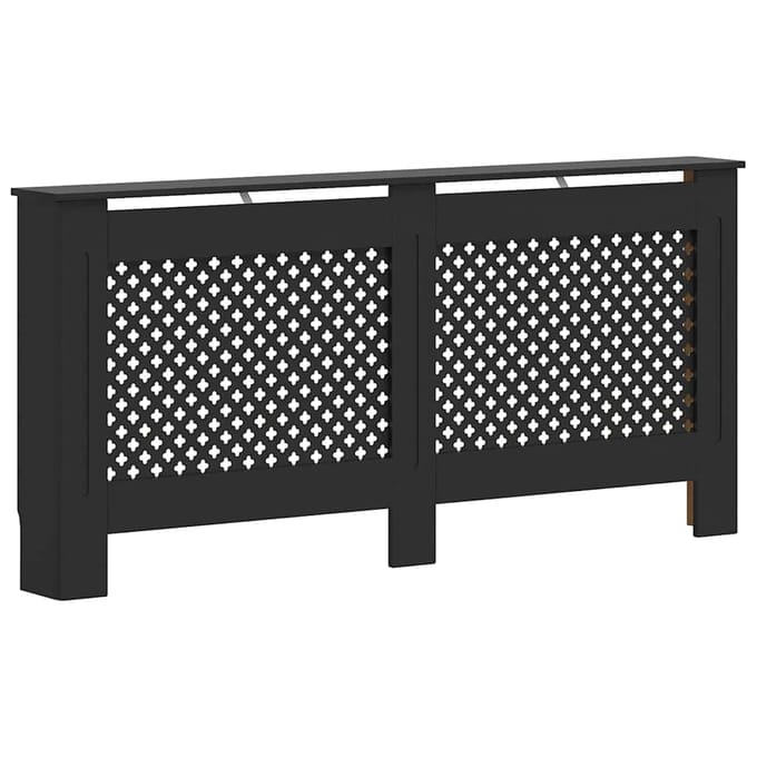 vidaXL Radiatorombouw 172x19x81,5 cm MDF zwart