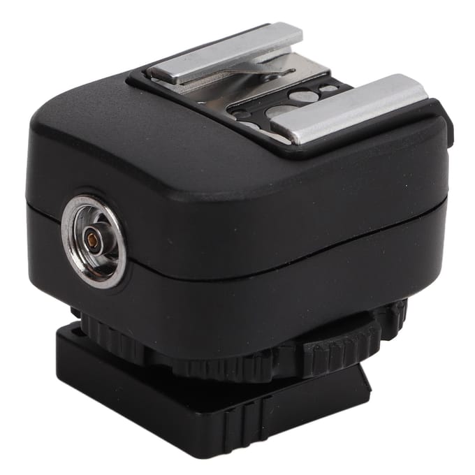 TF‑334 Flitsschoenadapter met Extra PC-synchronisatieaansluiting voor A73 Cameraflitser Speedlite gray