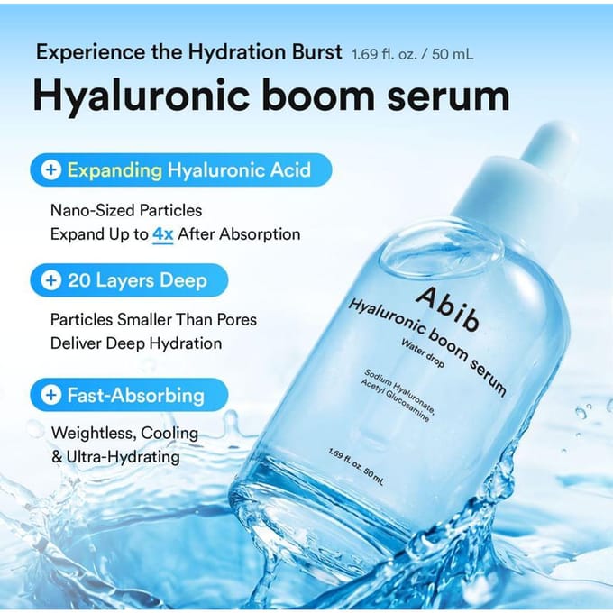 [Abib] Hyaluronic Boom Serum Water Druppel 50ml white