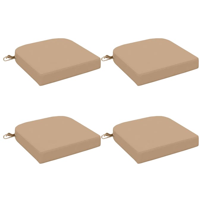 vidaXL - 4-delige - zitkussens - SOEST - 4 - pcs - 100% - Polyester - Zand