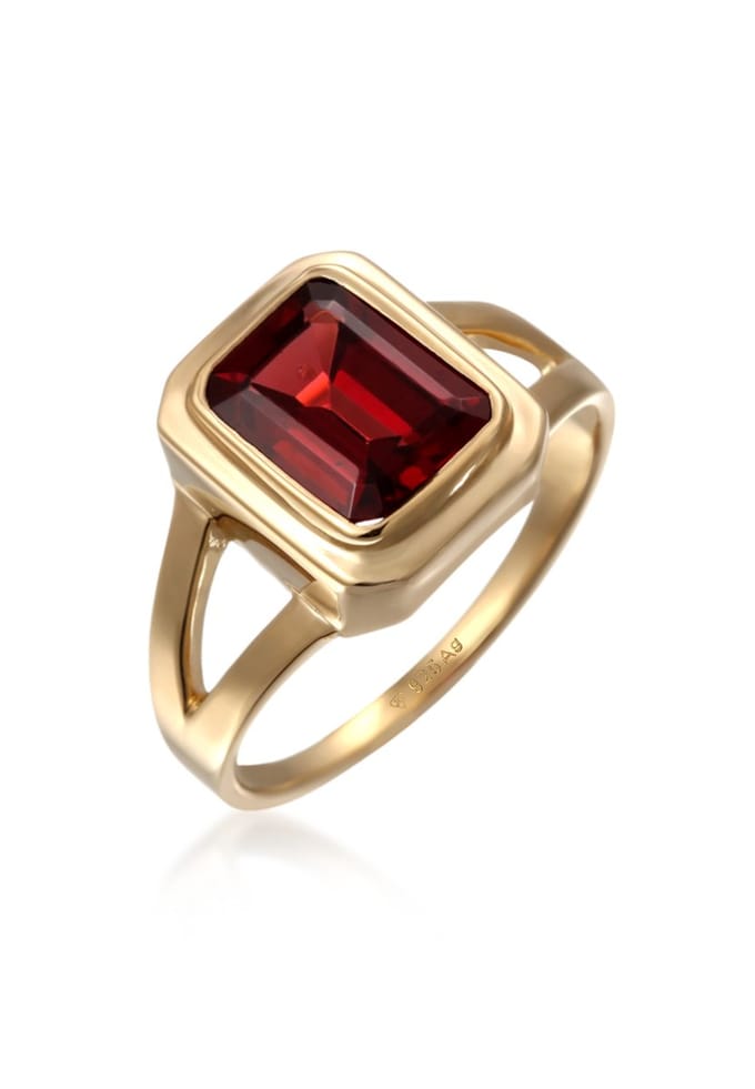 Elli - Ring - dames solitaire kwarts edelsteen in 925 sterling zilver - Dames
