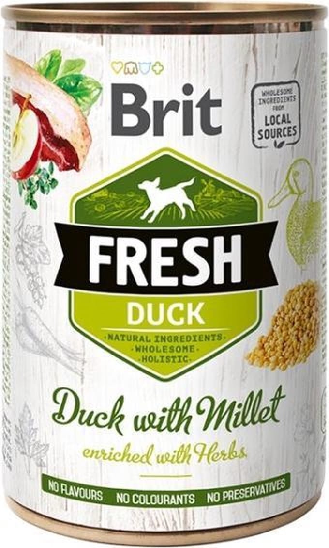 Brit Fresh Duck met gierst, 6x400 gram (tray)