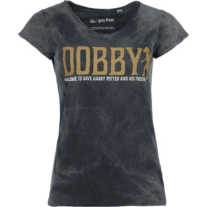 Harry Potter T-shirt - Dobby - Free Elf - S - voor Vrouwen - zwart
