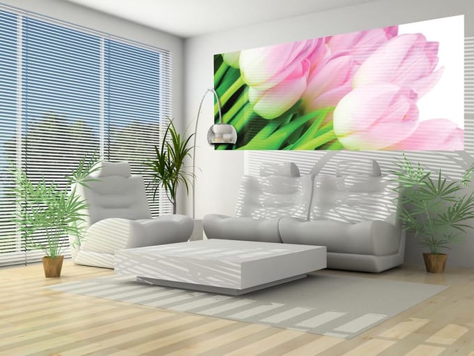 Flowers Tulips Nature Photo Wallcovering