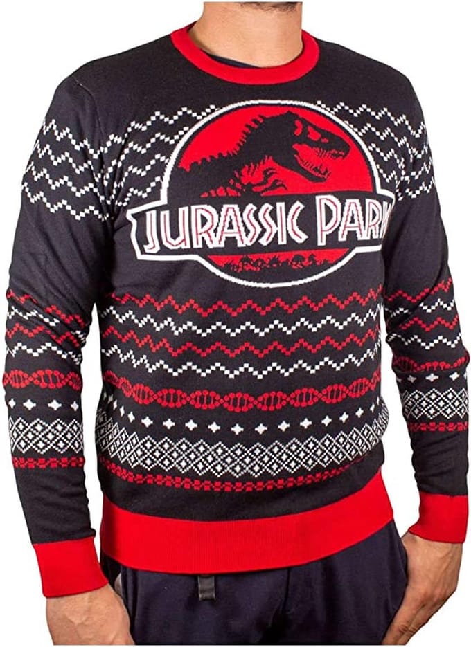 Jurassic Park - Ugly Jurassic Logo Christmas Sweater S
