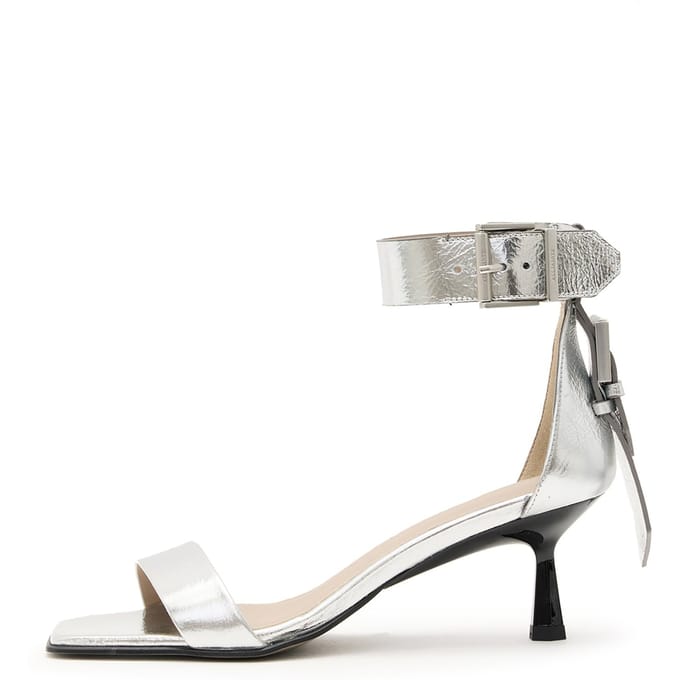 AllSaints Noir Low Sandal Silver Taglia: 39 | Infradito Outlet | Donna | Grigio
