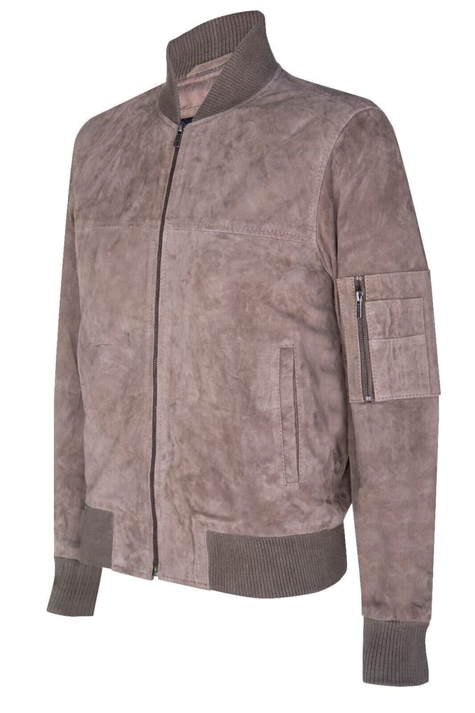Suède truckershirt denim leren jack