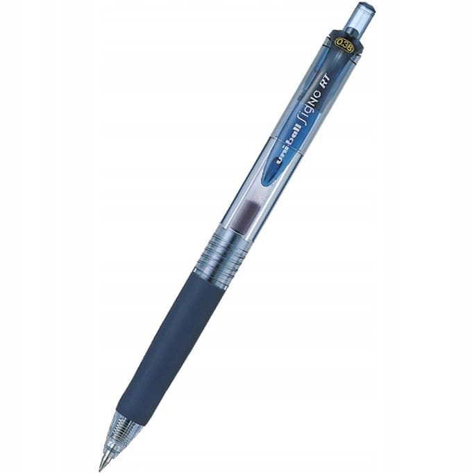 Uni-ball Signo RT balpen, 0,38 mm, blauw, comfortabele grip