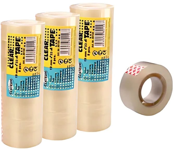 Centrum Plakband - 24x stuks - transparant - 12 mm x 10 m - kantoorartikelen