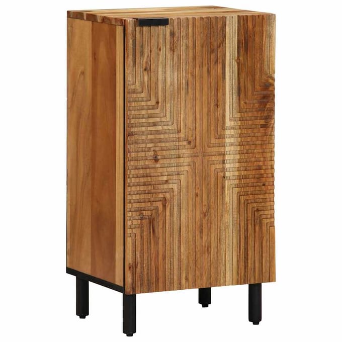 vidaXL - Dressoir - met - plank - Bruin - 40 - x - 33,5 - x - 75 - cm - Massief - Mango - Hout