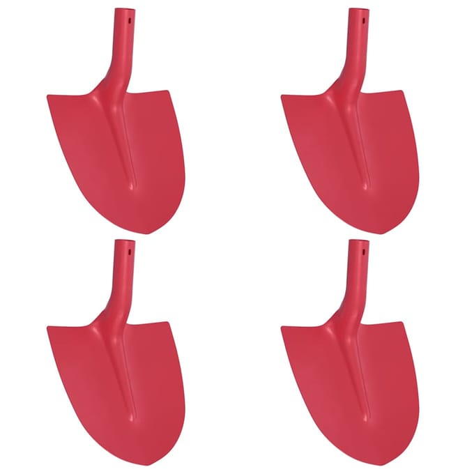 vidaXL - Schep - Hoofd - 4 - st - Rood - 39,5 - x - 27,5 - cm - Gepoedercoat - staal