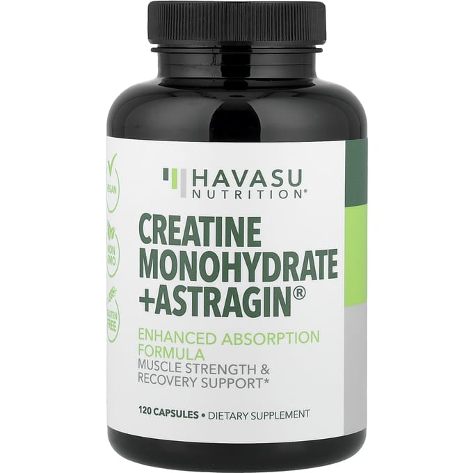 Havasu Nutrition, Creatine Monohydraat + Astragin®, 120 Capsules