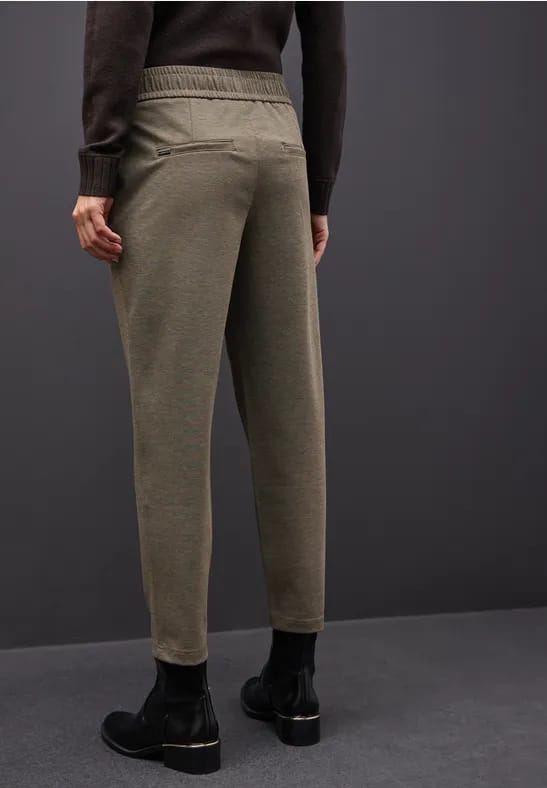 Gemêleerde broek met detail