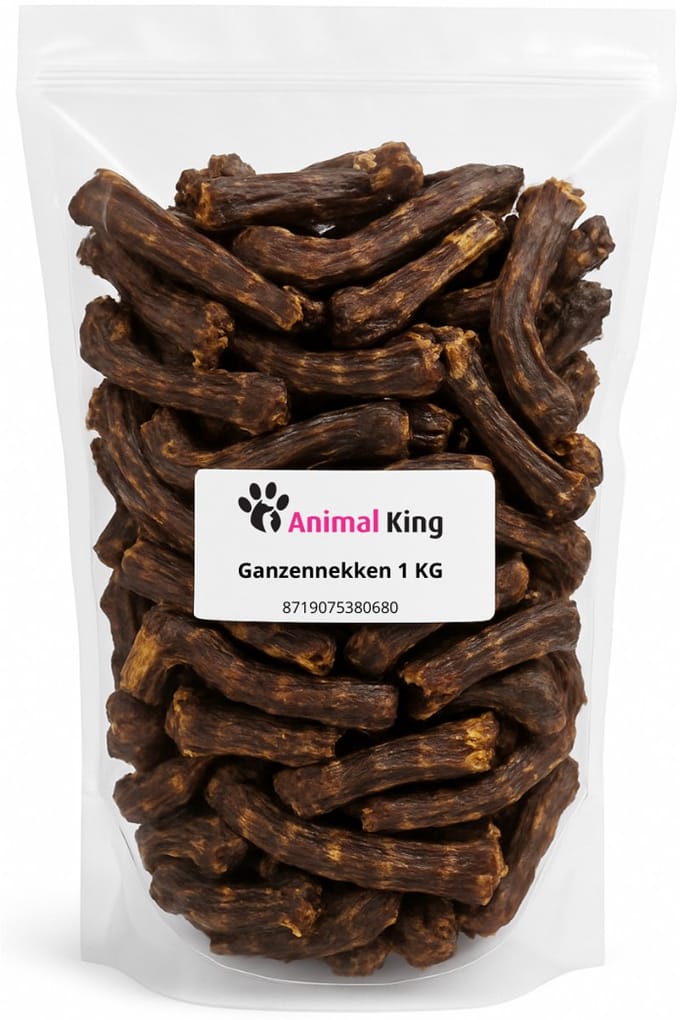 Ganzennekken - hondensnack - Animal King - 1 kilo