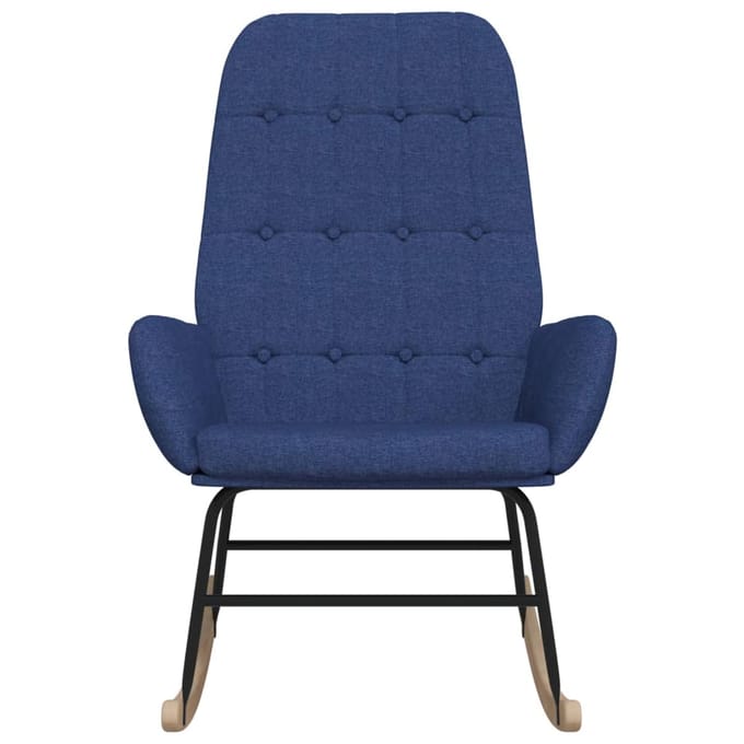 vidaXL - Schommelstoel - stof - blauw