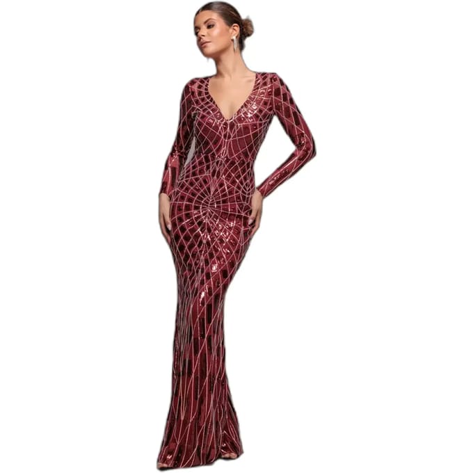 Damesjurk Goddiva Geo Sequin