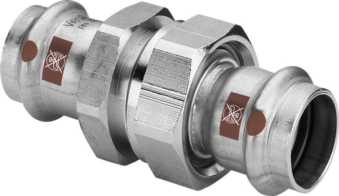 Viega Temponox-koppeling, d 54mm messing vernikkeld, roestvast staal Model 1760, 810603