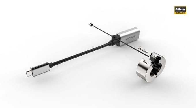 Vivolink PROADRING4S video kabel adapter USB Type-C HDMI Zwart