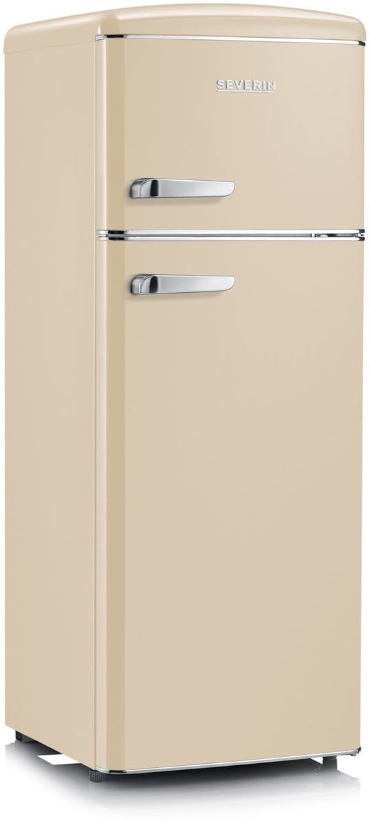 Severin 8933 - Koelvriescombinatie vrijstaand - retro koelkast - beige