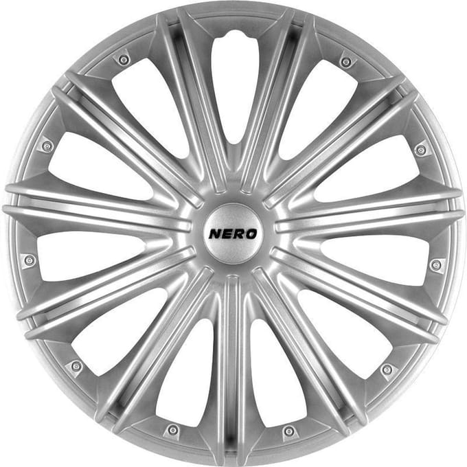 Autostyle Wieldoppen Nero 15 Inch Abs Zilver Set Van 4