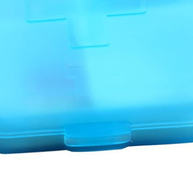 Reismedicijnorganizer van plastic, draagbaar, mini-dagmedicijndoosje, capsulescontainer met 4 blue