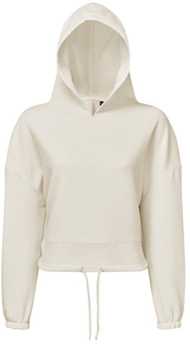 TriDri - Cropped Oversized Dames Hoodie - Natural maat S/M